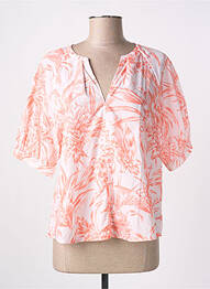 T-shirt col v manches courtes orange TOMMY HILFIGER femme