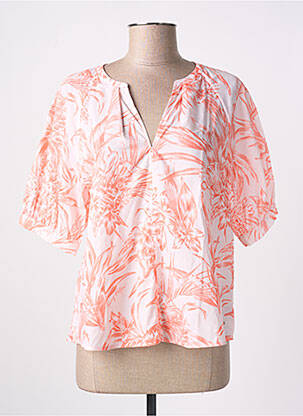 T-shirt col v manches courtes orange TOMMY HILFIGER femme