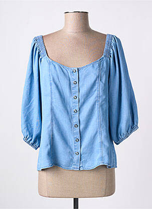 Chemisier coupe cintrée manches 3/4 bleu SALSA femme