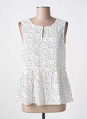 Top sans manche sans manche blanc LE TEMPS DES CERISES femme