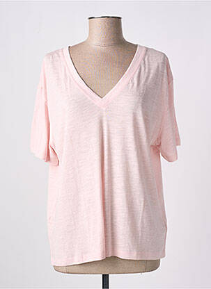 T-shirt coupe droite manches courtes rose TOMMY HILFIGER femme