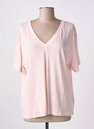 T-shirt coupe droite manches courtes rose TOMMY HILFIGER femme