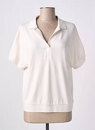 Polo manches courtes manches courtes beige TOMMY HILFIGER femme