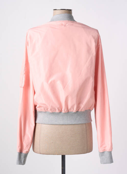 Blouson tissage imperméable rose BOMBERS femme