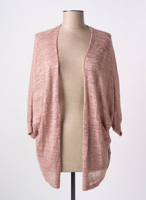 Gilet manches longues manches 3/4 rose SUPERDRY femme