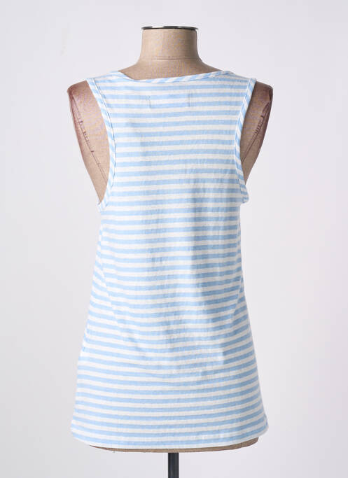 Débardeur coupe cintrée sans manche bleu SUPERDRY femme