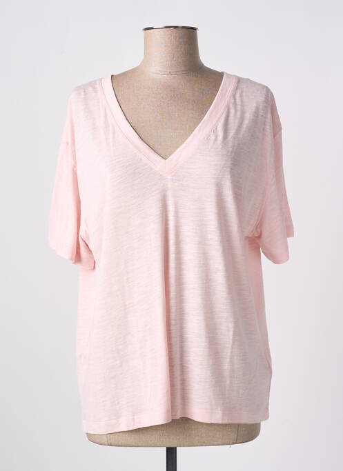 T-shirt coupe droite manches courtes rose TOMMY HILFIGER femme