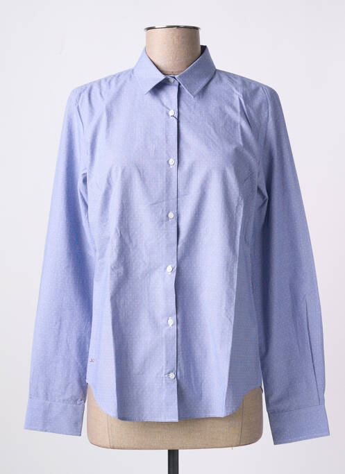 Chemisier coupe cintrée manches longues bleu EDEN PARK femme