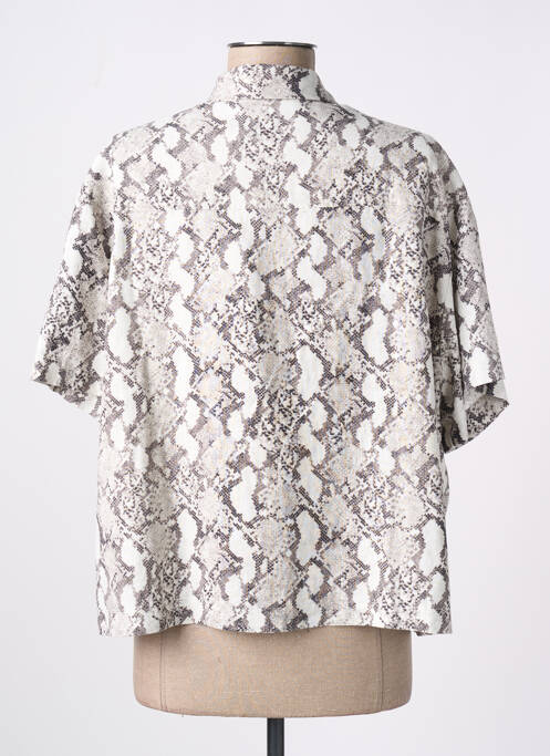 Chemisier manches courtes manches courtes gris LE TEMPS DES CERISES femme