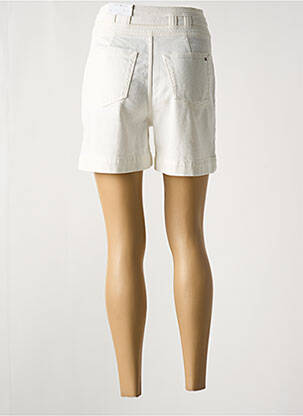 Short tissage denim taille haute blanc TOMMY HILFIGER femme