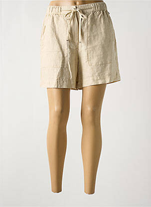 Short fermeture zippée sous rabat boutonné taille haute beige TOMMY HILFIGER femme