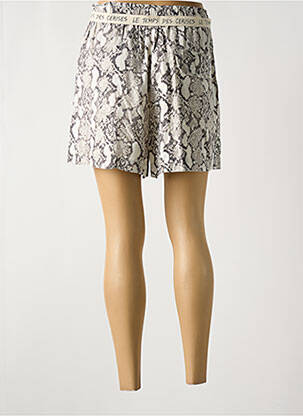 Short taille à pinces taille haute beige LE TEMPS DES CERISES femme