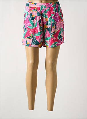 Short coupe fluide taille haute rose LE TEMPS DES CERISES femme