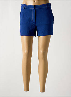 Short fermeture zippée sous rabat avec crochet taille haute bleu LACOSTE femme