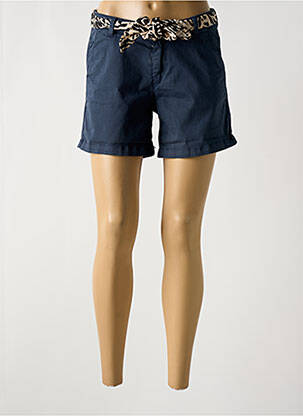 Short fermeture zippée sous rabat boutonné taille normale bleu LE TEMPS DES CERISES femme