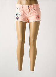 Short tissage denim taille normale orange SUPERDRY femme