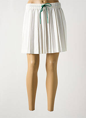 Jupe courte taille haute blanc LACOSTE femme