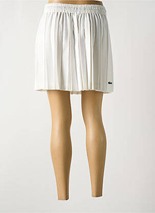 Jupe courte taille haute blanc LACOSTE femme