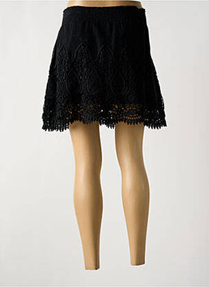 Jupe courte taille haute noir SUPERDRY femme