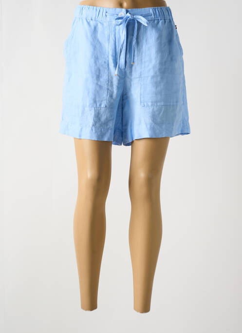 Short fermeture zippée sous rabat boutonné taille haute bleu TOMMY HILFIGER femme