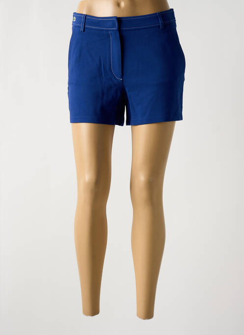Short taille à pinces taille haute bleu LACOSTE femme