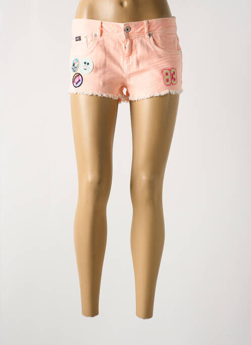 Short tissage denim taille normale orange SUPERDRY femme