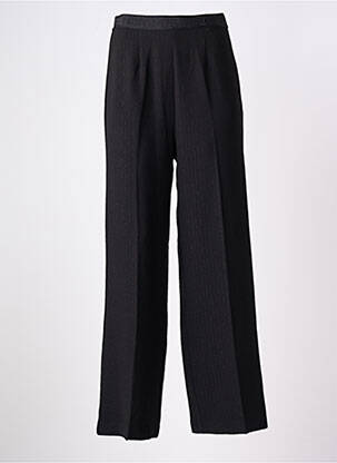 Pantalon large fermeture zip latéral taille haute noir LE TEMPS DES CERISES femme