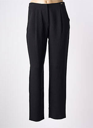 Pantalon droit taille à pinces taille haute noir ARMANI EXCHANGE femme