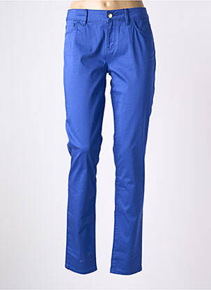 Pantalon slim tissage popeline taille normale bleu TOMMY HILFIGER femme