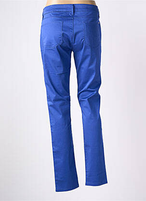 Pantalon slim tissage popeline taille normale bleu TOMMY HILFIGER femme