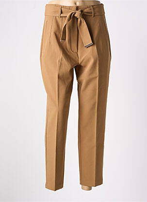 Pantalon droit coupe carotte taille haute beige SALSA femme