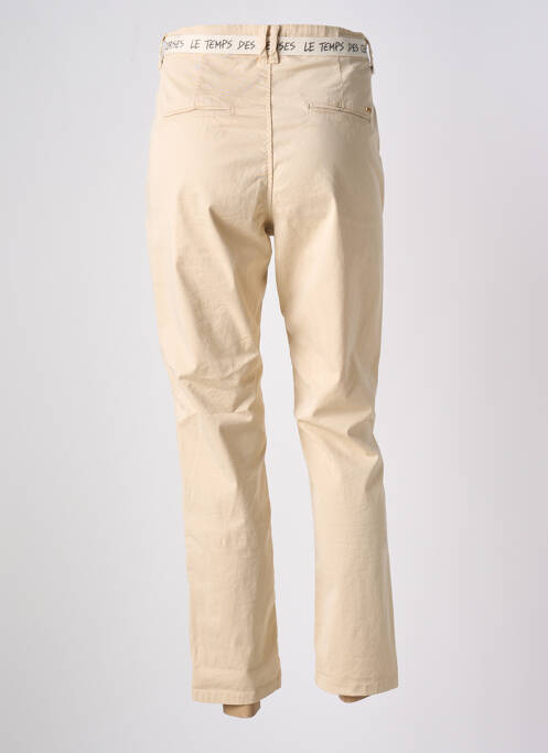Pantalon chino beige clair LE TEMPS DES CERISES pour femme