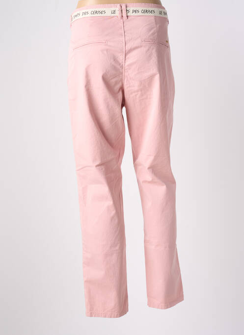 Pantalon chino rose LE TEMPS DES CERISES pour femme