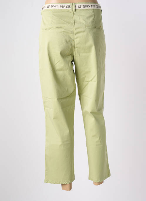 Pantalon chino vert LE TEMPS DES CERISES pour femme