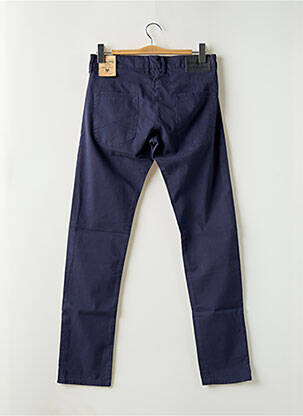 Pantalon droit tissage popeline taille normale bleu MCS homme