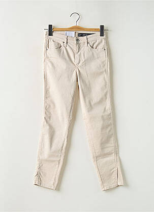 Jeans coupe slim poches taille haute beige ARMANI EXCHANGE femme