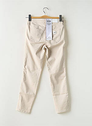 Jeans coupe slim poches taille haute beige ARMANI EXCHANGE femme