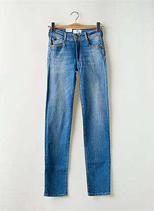 Jeans coupe slim stretch taille haute bleu LE TEMPS DES CERISES femme