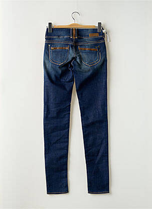 Jeans coupe slim effet usé délavé taille basse bleu LE TEMPS DES CERISES femme