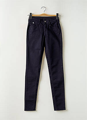 Jeans coupe slim stretch taille haute bleu LE TEMPS DES CERISES femme