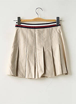 Mini-jupe fermeture zip latéral beige TOMMY HILFIGER femme