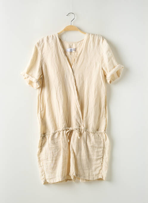 Combishort poches manches courtes beige LE TEMPS DES COULEURS femme