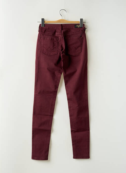 Jeans coupe slim rouge LE TEMPS DES CERISES pour femme