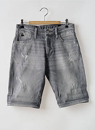 Bermuda tissage denim taille normale gris LE TEMPS DES CERISES homme