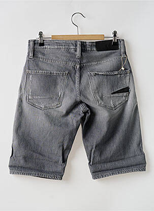 Bermuda tissage denim taille normale gris LE TEMPS DES CERISES homme