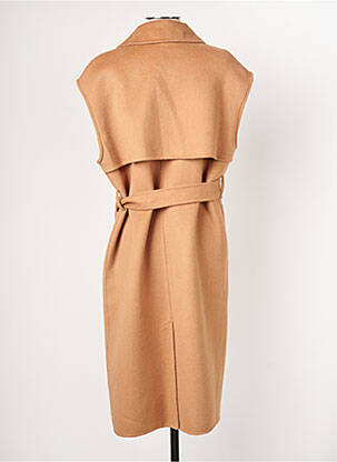 Manteau long coupe cintrée sans capuche marron LA PETITE FRANCAISE femme