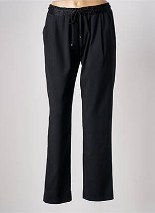 Pantalon droit tissage popeline taille normale noir LA PETITE FRANCAISE femme