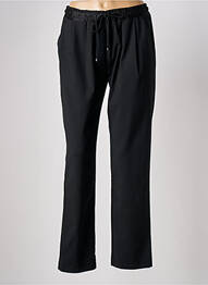 Pantalon droit tissage popeline taille normale noir LA PETITE FRANCAISE femme