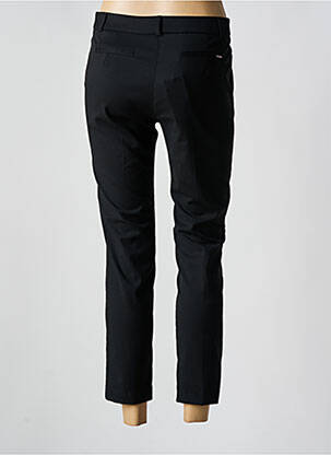 Pantalon chino fermeture zippée sous rabat avec crochet taille haute noir LA PETITE FRANCAISE femme
