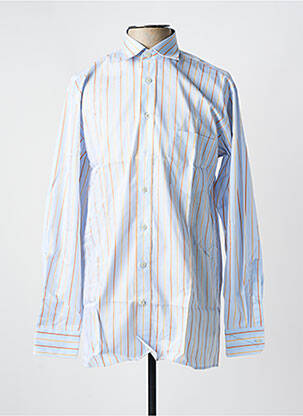 Chemise manches longues manches longues bleu SEIDEN STICKER homme